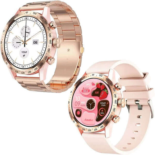 Women's smartwatch with 2 bracelets
