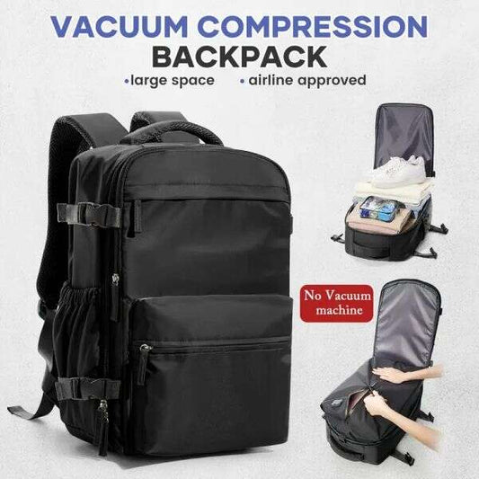 Vacuum compression backpack