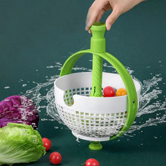Rotating basket for washing vegetables and fruits